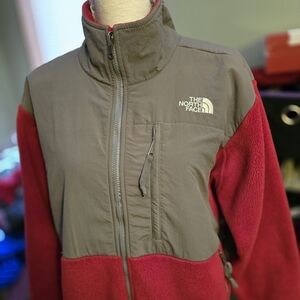 The North Face Charcoal and Crimson Fleece Jacket